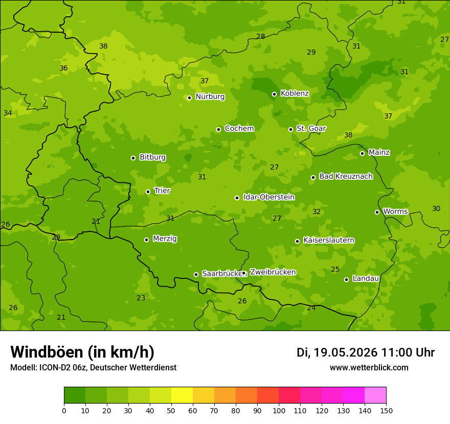 Maximale Windböen