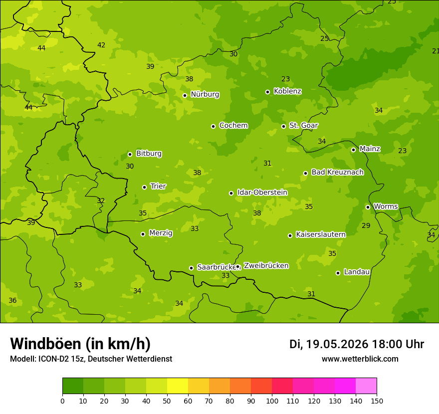 Maximale Windböen