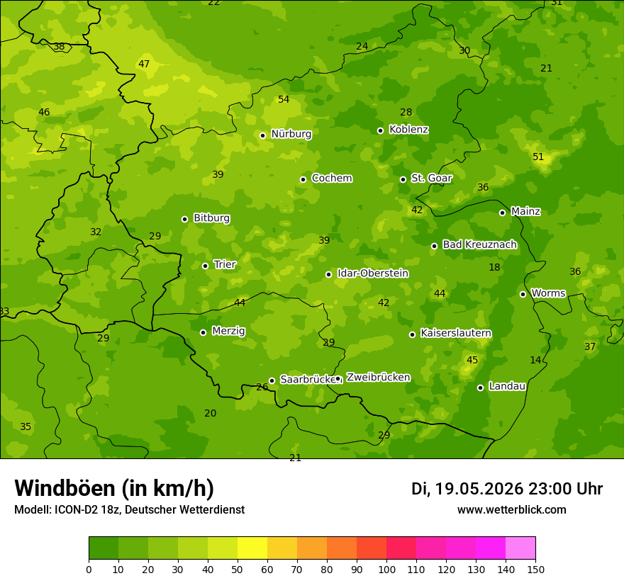 Maximale Windböen