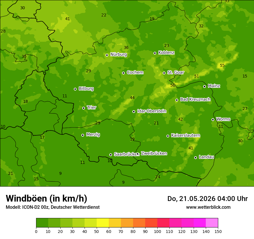 Maximale Windböen
