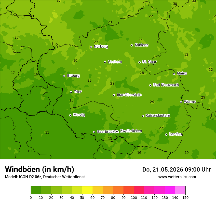 Maximale Windböen