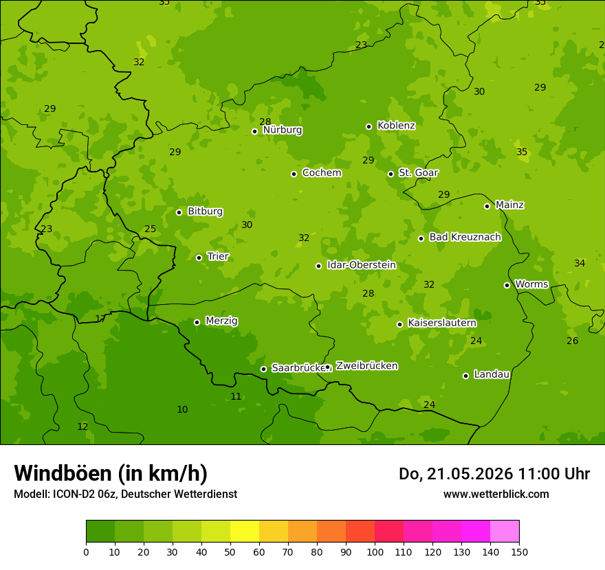 Maximale Windböen