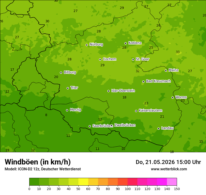Maximale Windböen