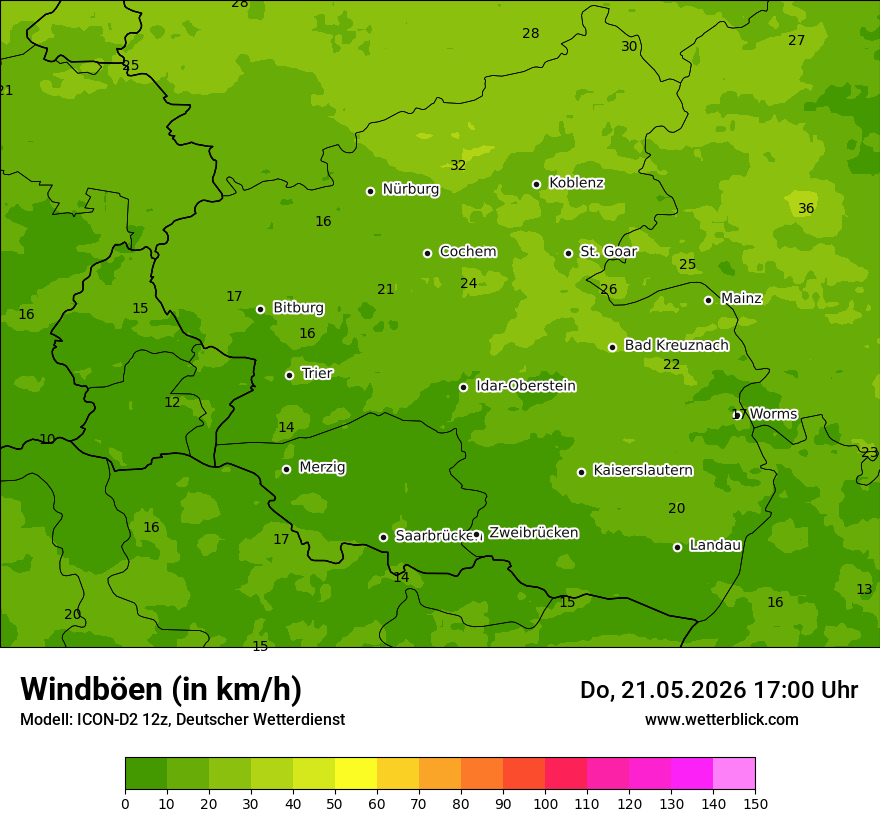 Maximale Windböen