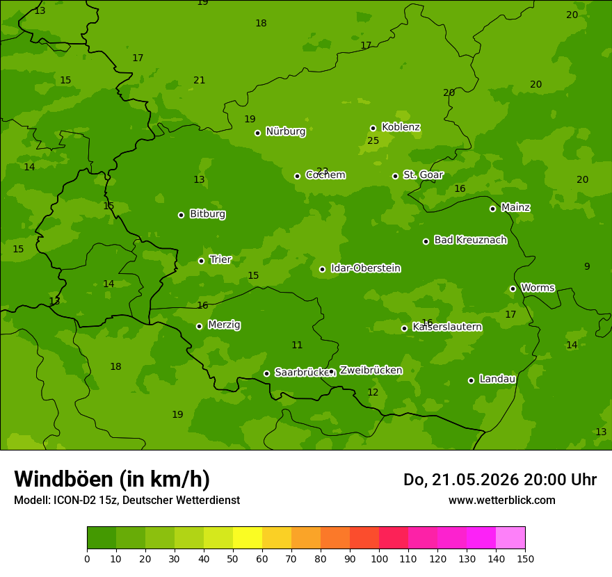 Maximale Windböen