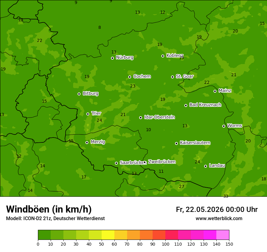 Maximale Windböen
