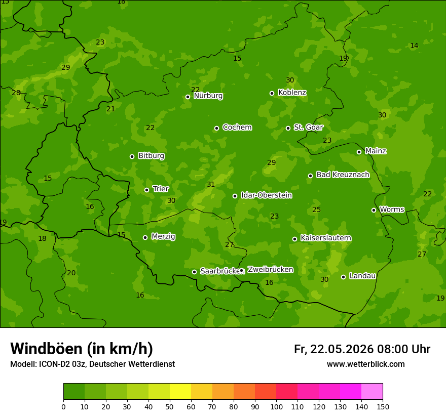 Maximale Windböen