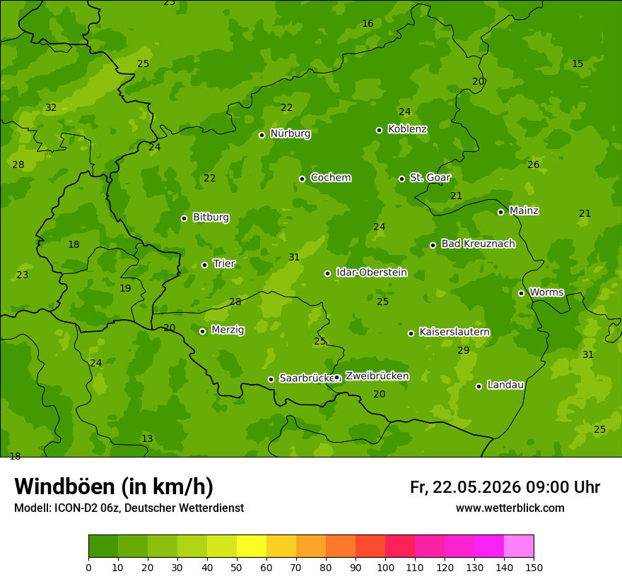 Maximale Windböen