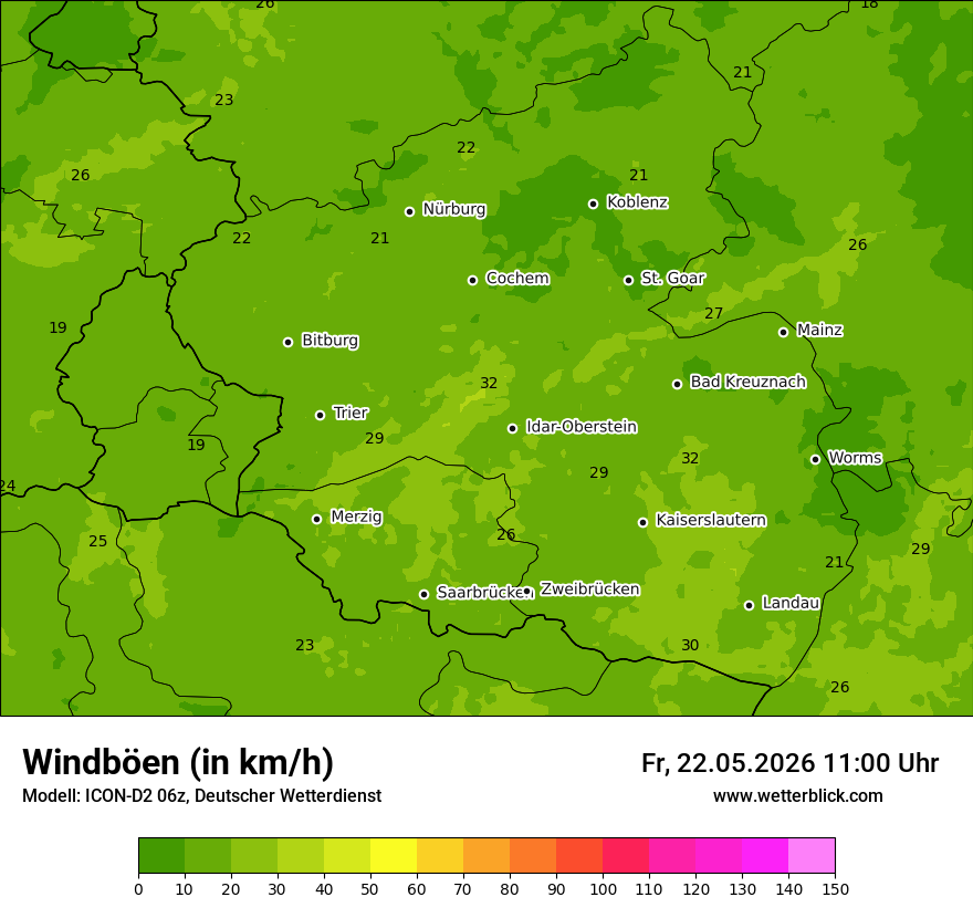 Maximale Windböen