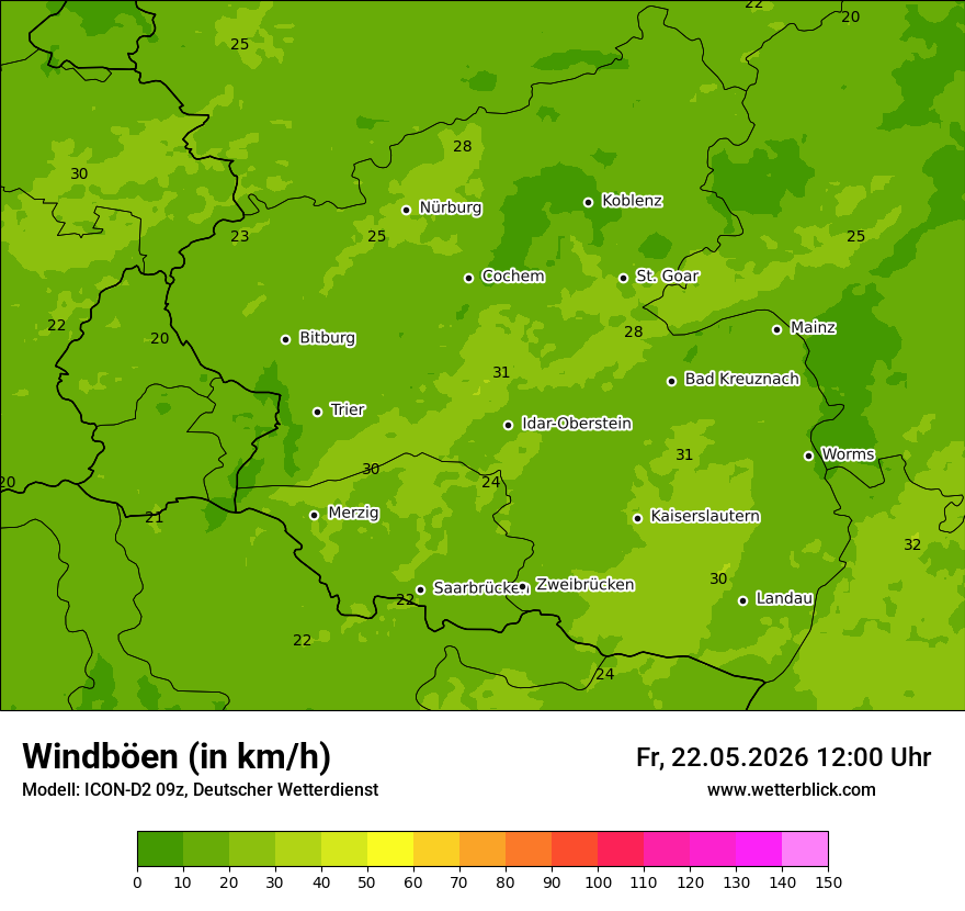 Maximale Windböen