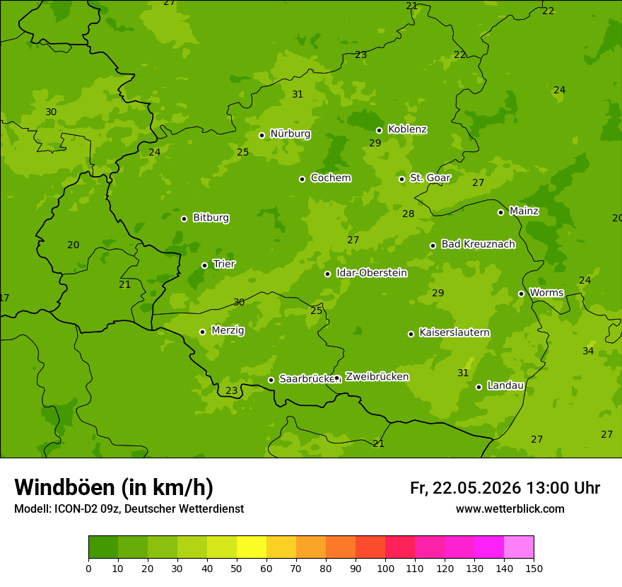 Maximale Windböen