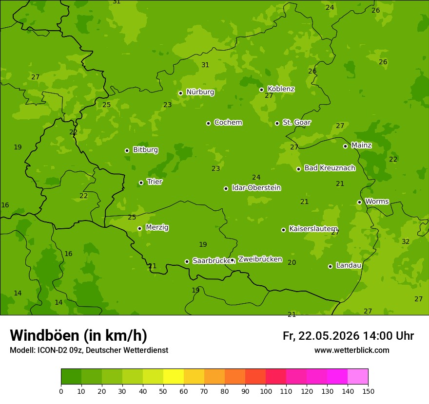 Maximale Windböen