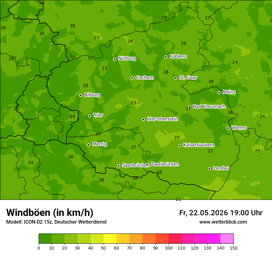 Maximale Windböen