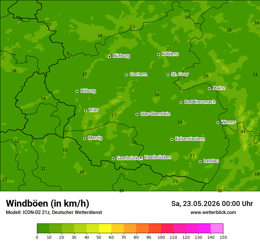 Maximale Windböen