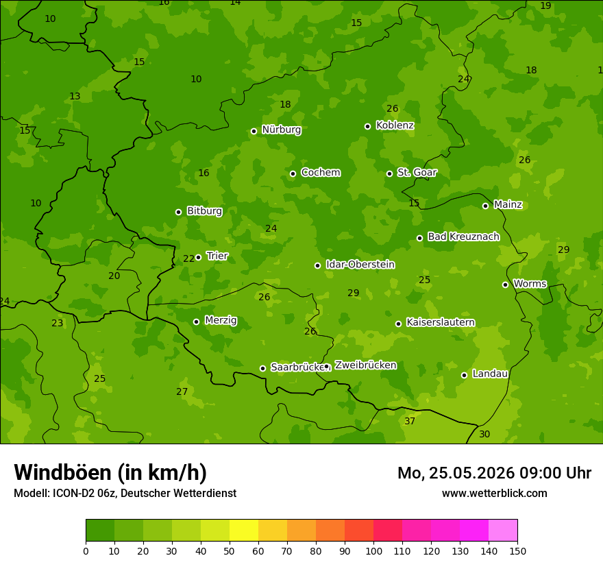 Maximale Windböen
