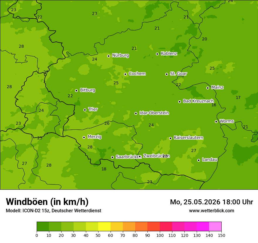 Maximale Windböen