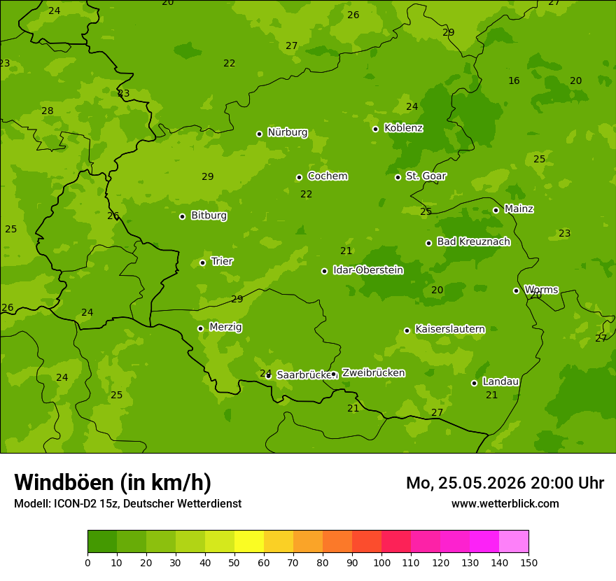 Maximale Windböen
