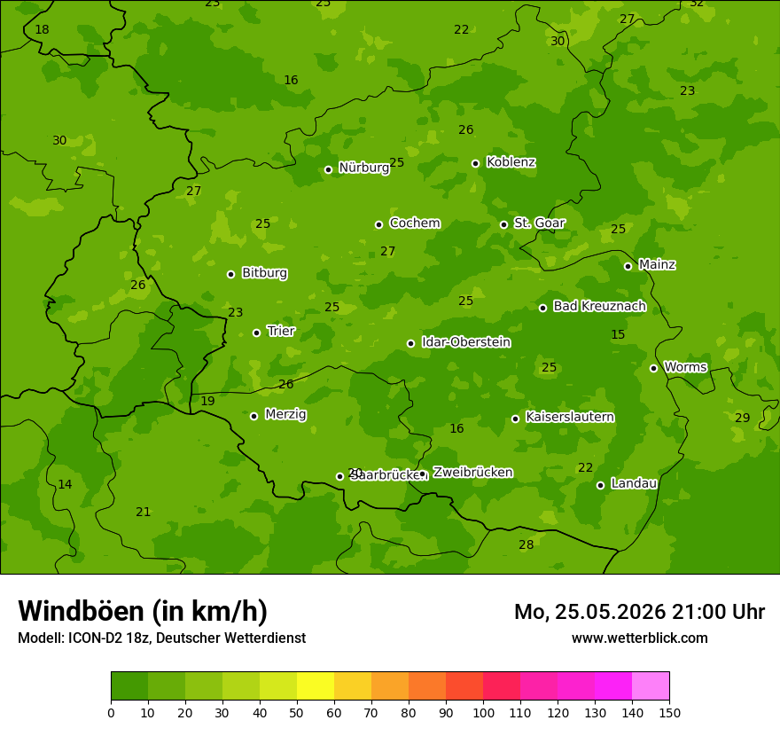 Maximale Windböen