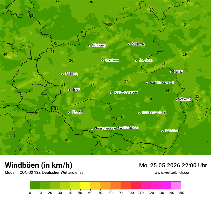 Maximale Windböen