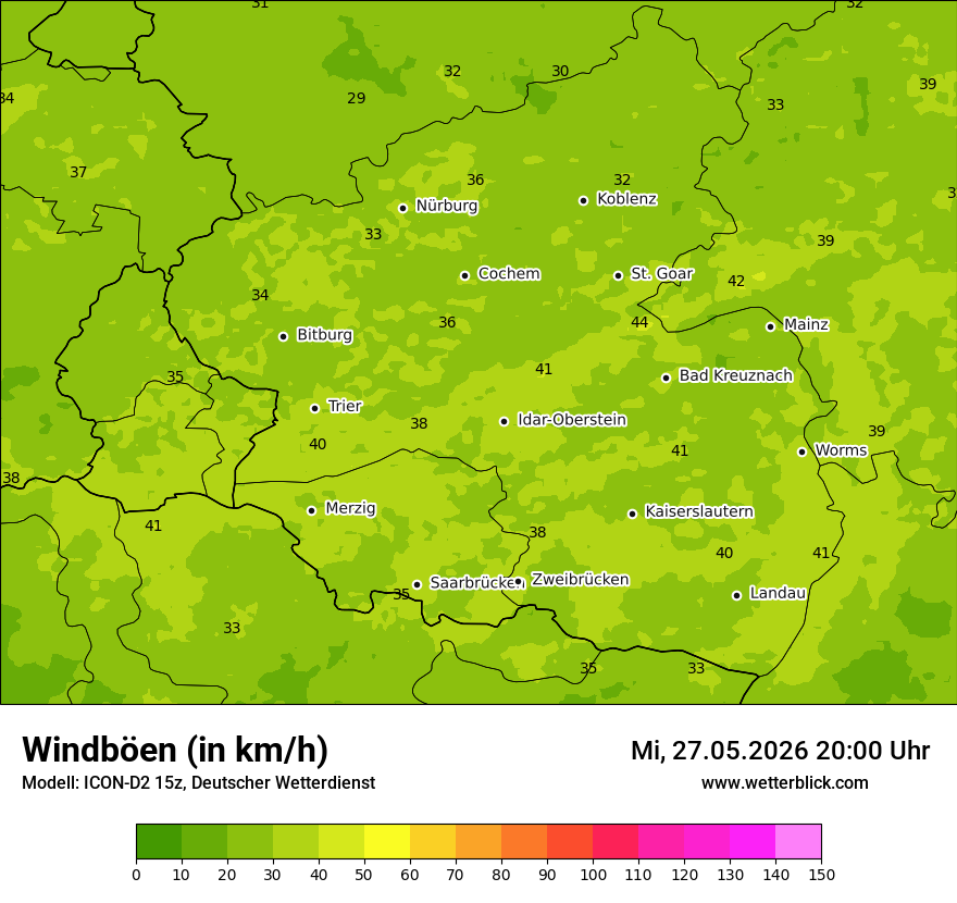 Maximale Windböen