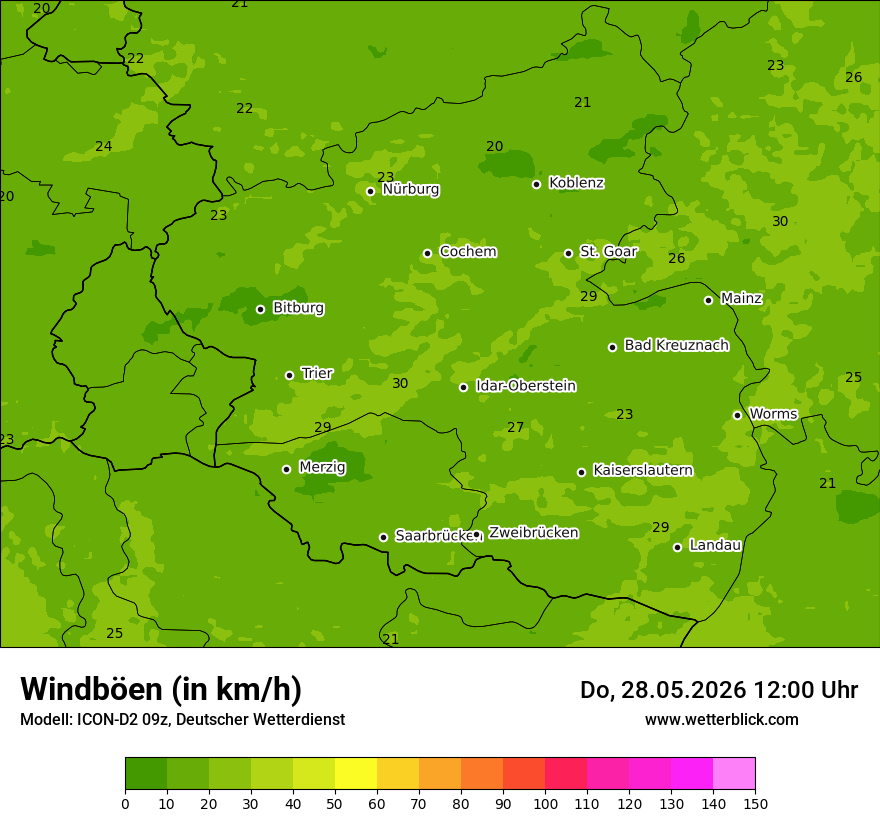 Maximale Windböen