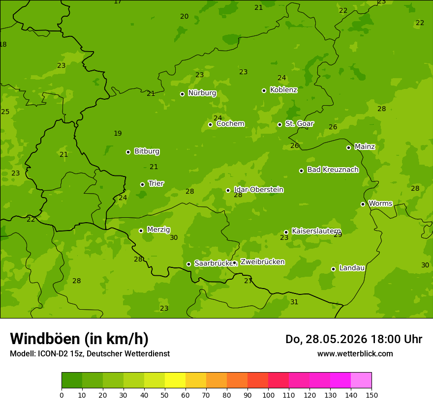 Maximale Windböen