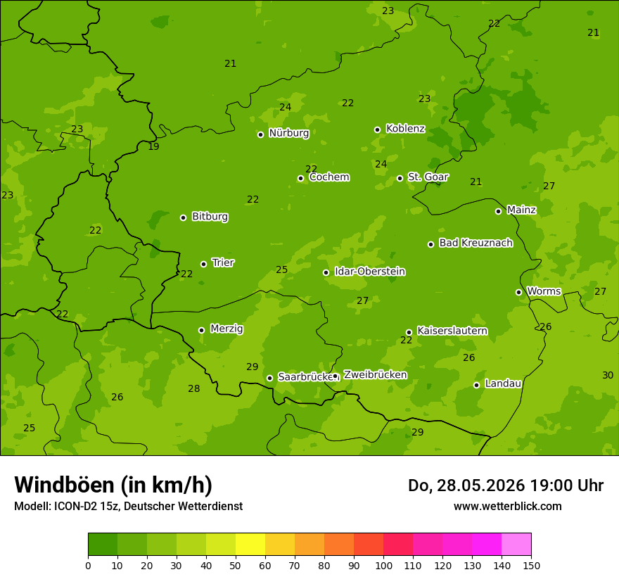 Maximale Windböen