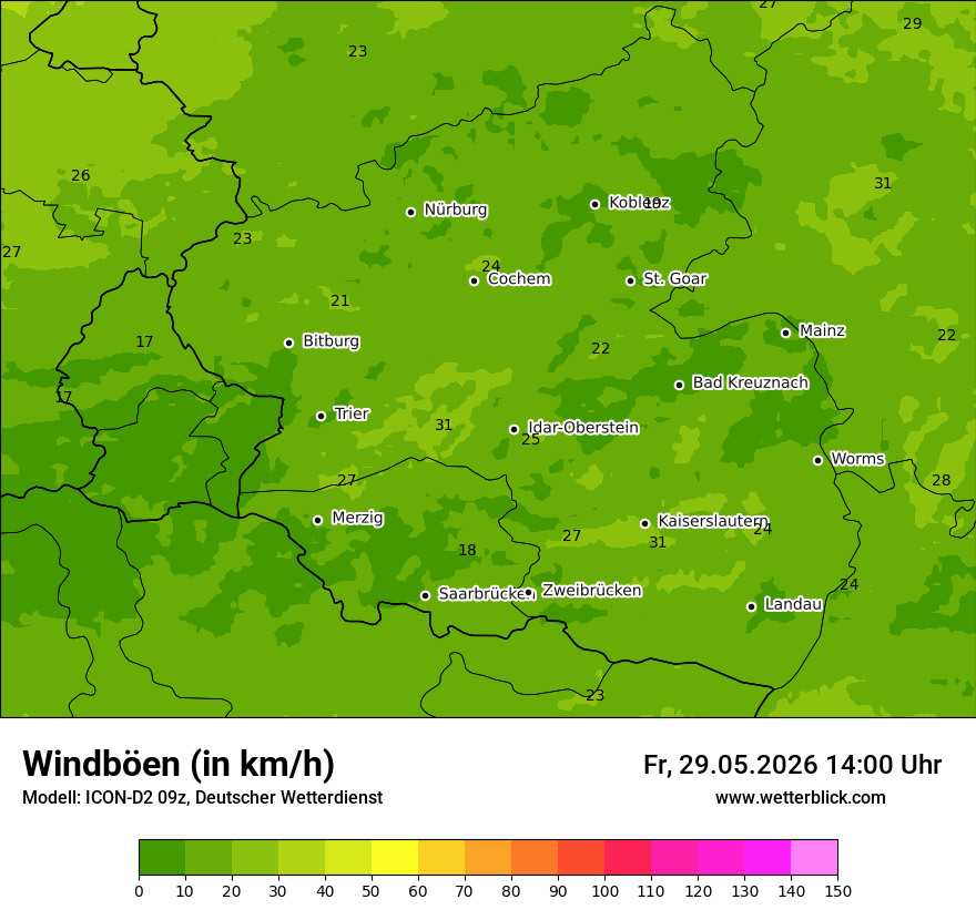 Maximale Windböen