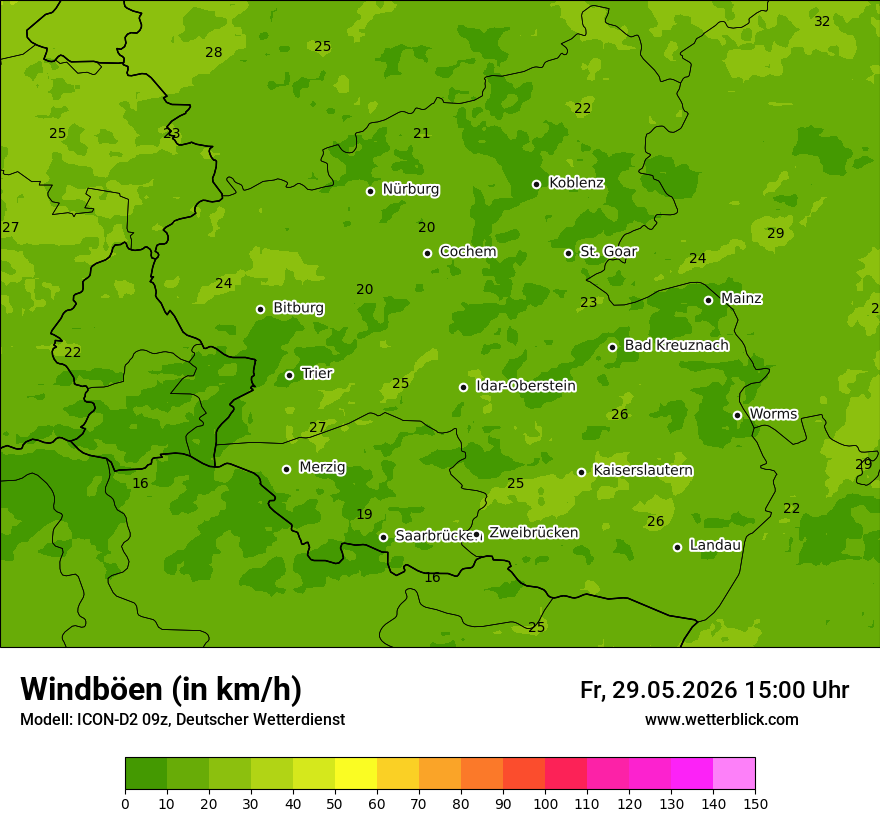 Maximale Windböen