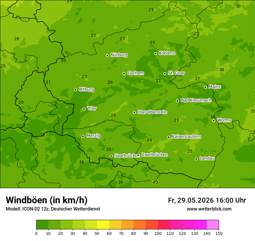Maximale Windböen