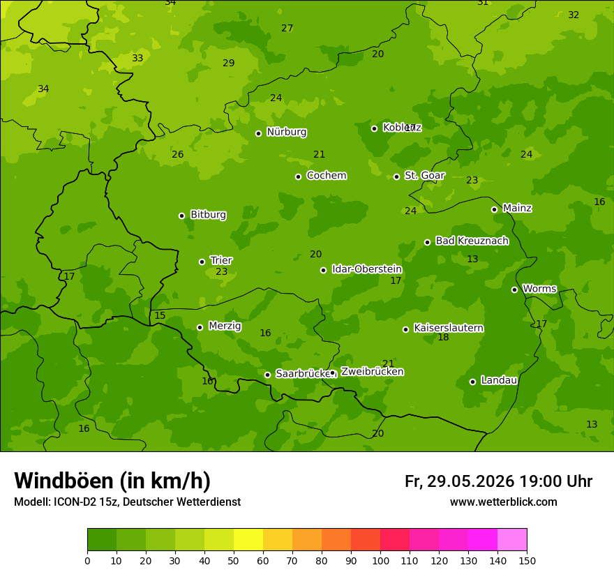Maximale Windböen