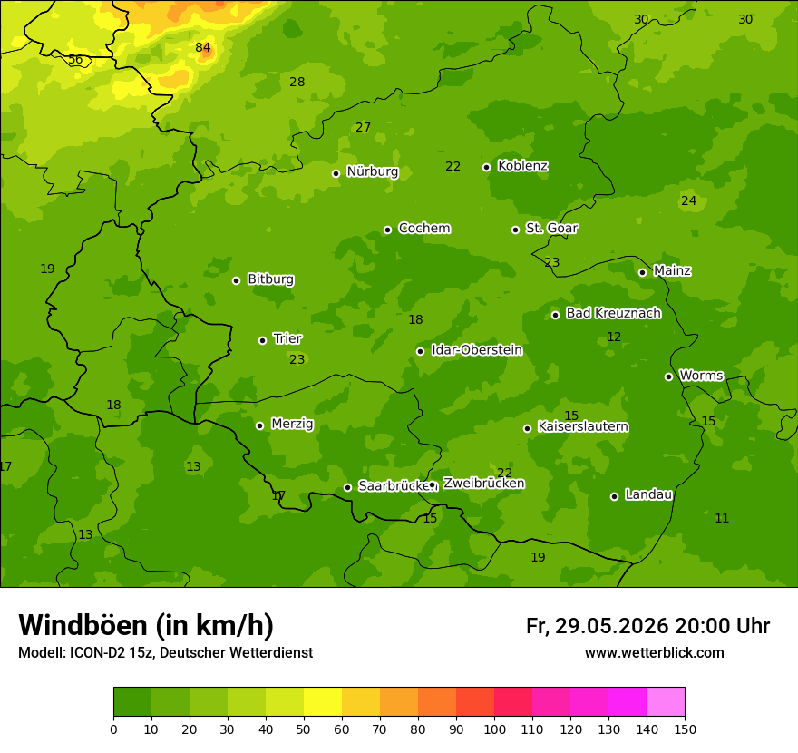 Maximale Windböen