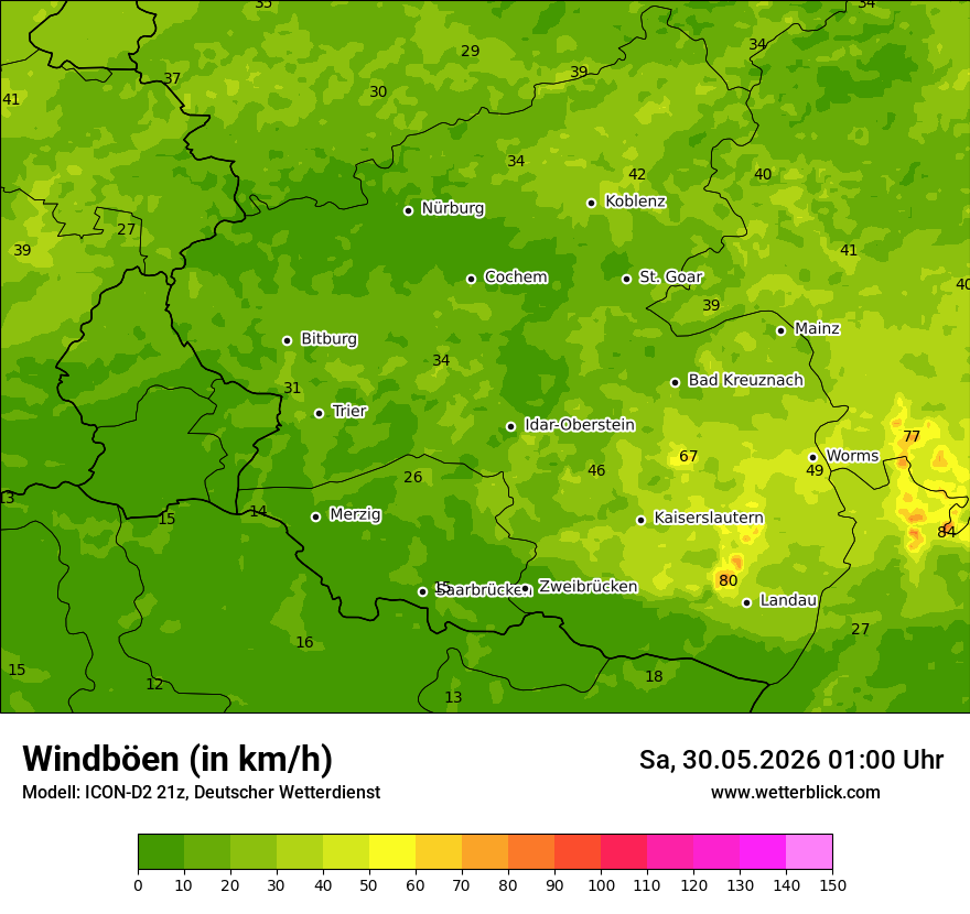 Maximale Windböen