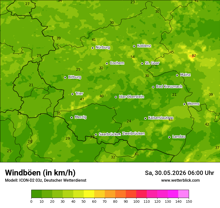 Maximale Windböen