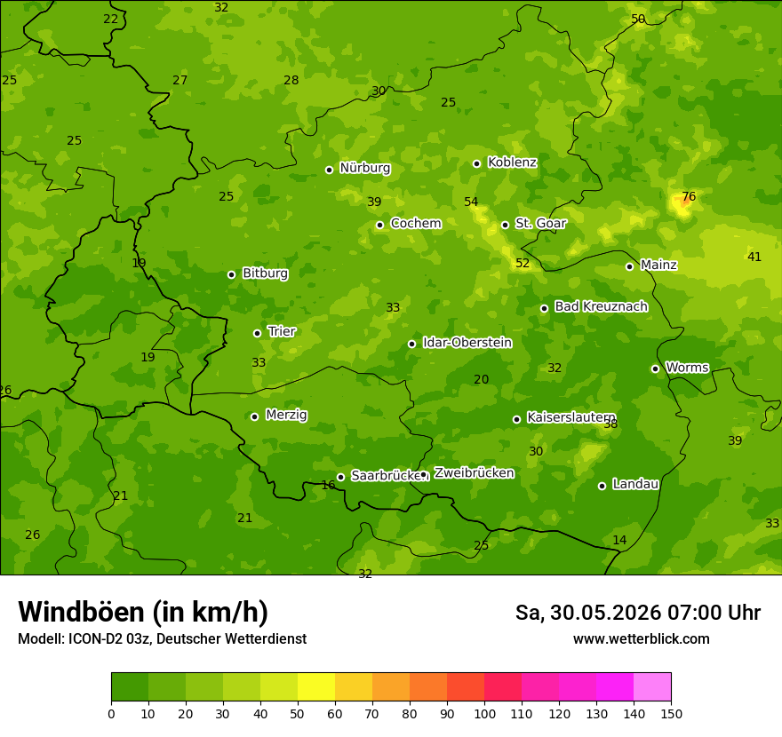 Maximale Windböen