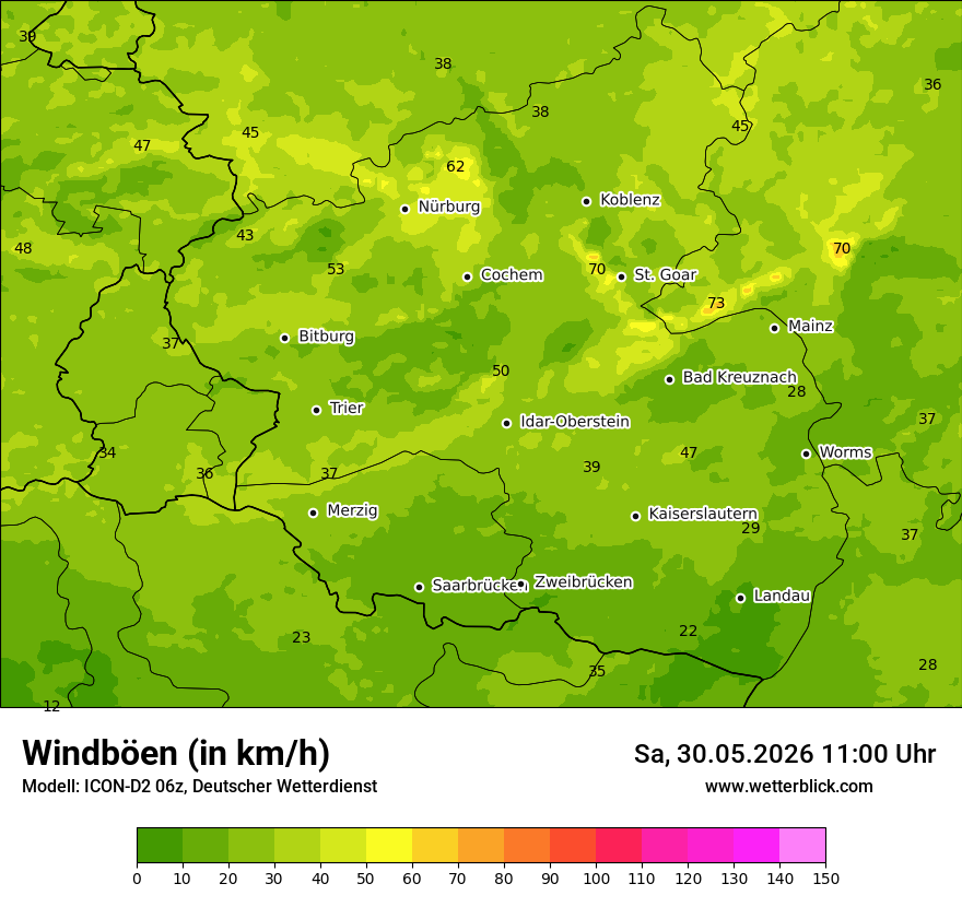 Maximale Windböen