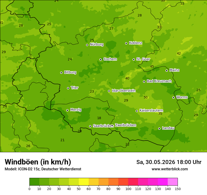 Maximale Windböen