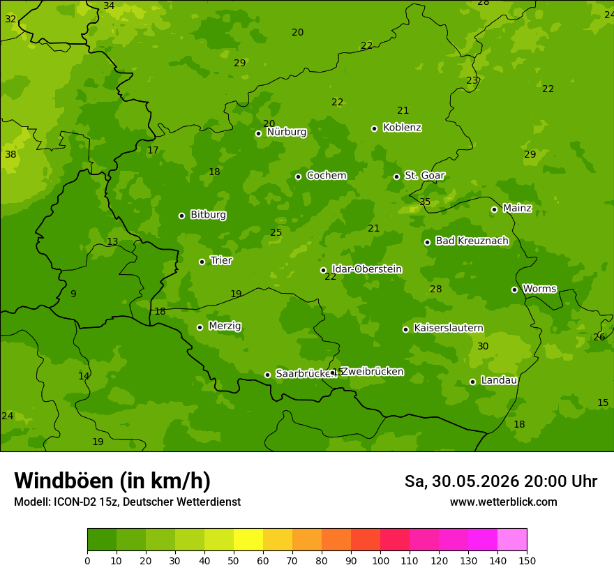 Maximale Windböen