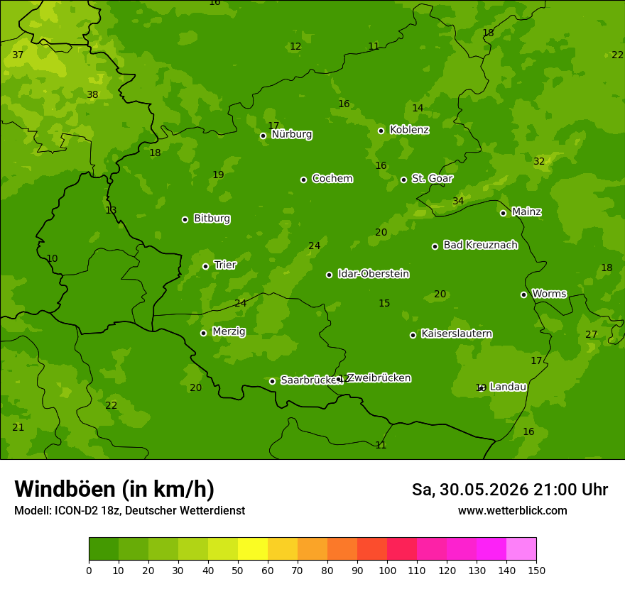 Maximale Windböen