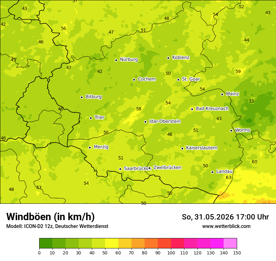 Maximale Windböen