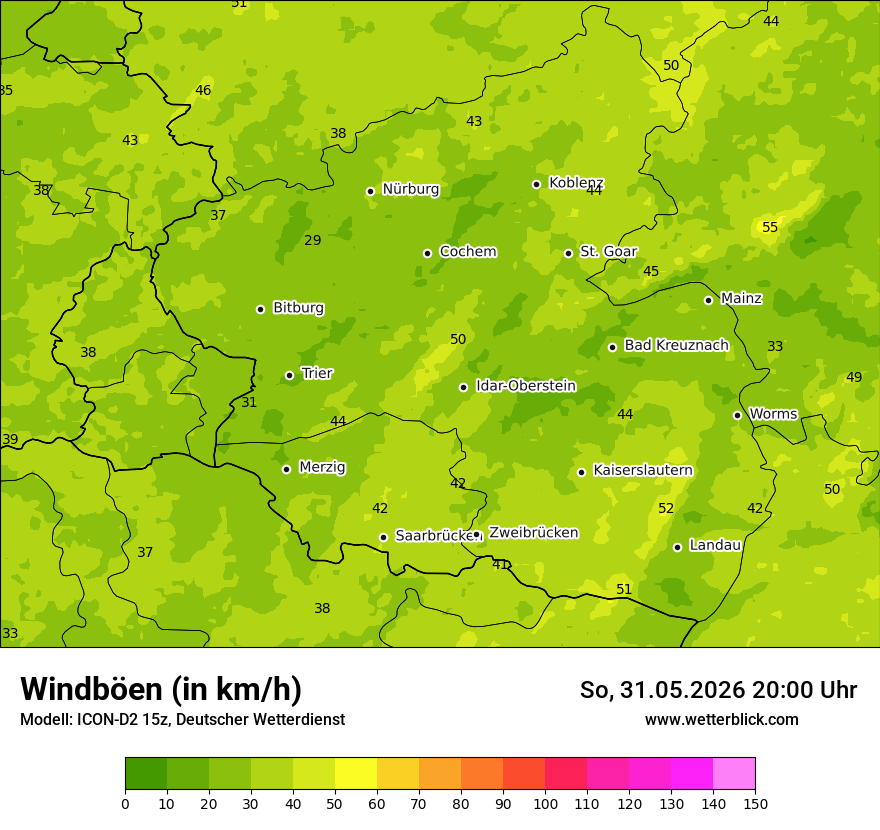 Maximale Windböen