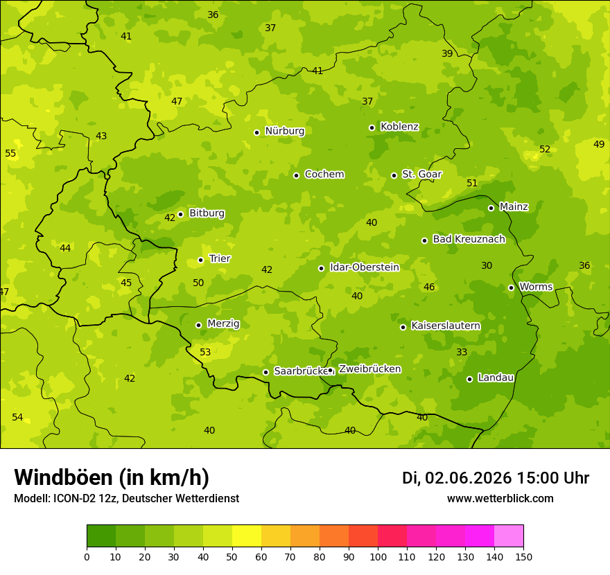 Maximale Windböen