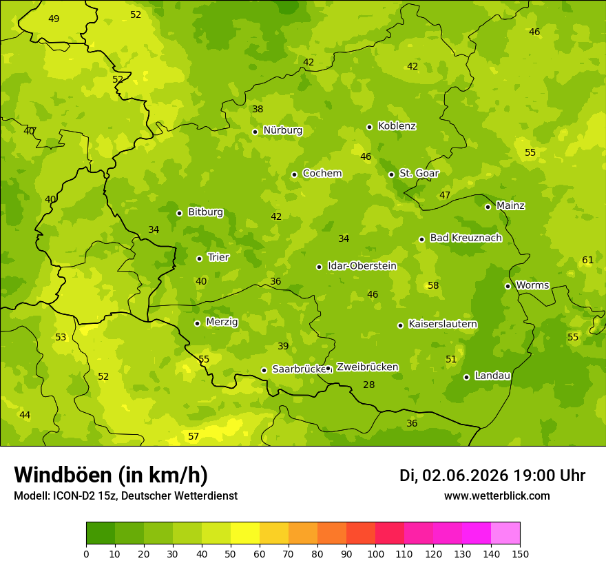 Maximale Windböen