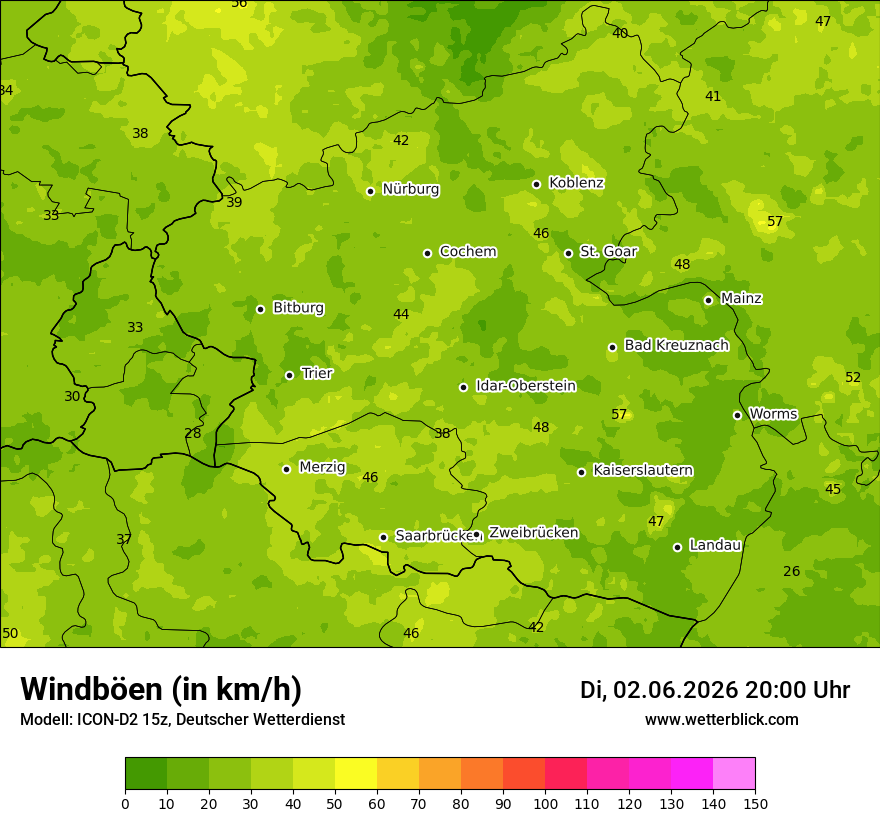 Maximale Windböen