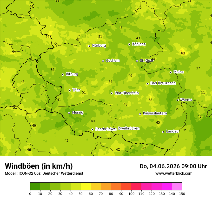 Maximale Windböen