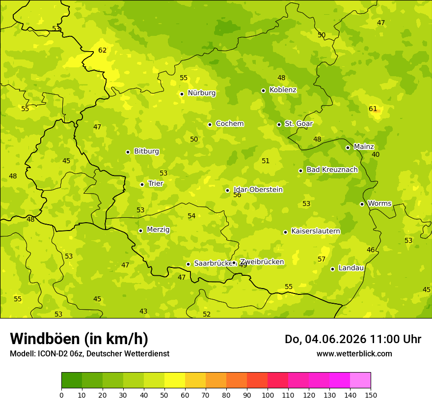 Maximale Windböen