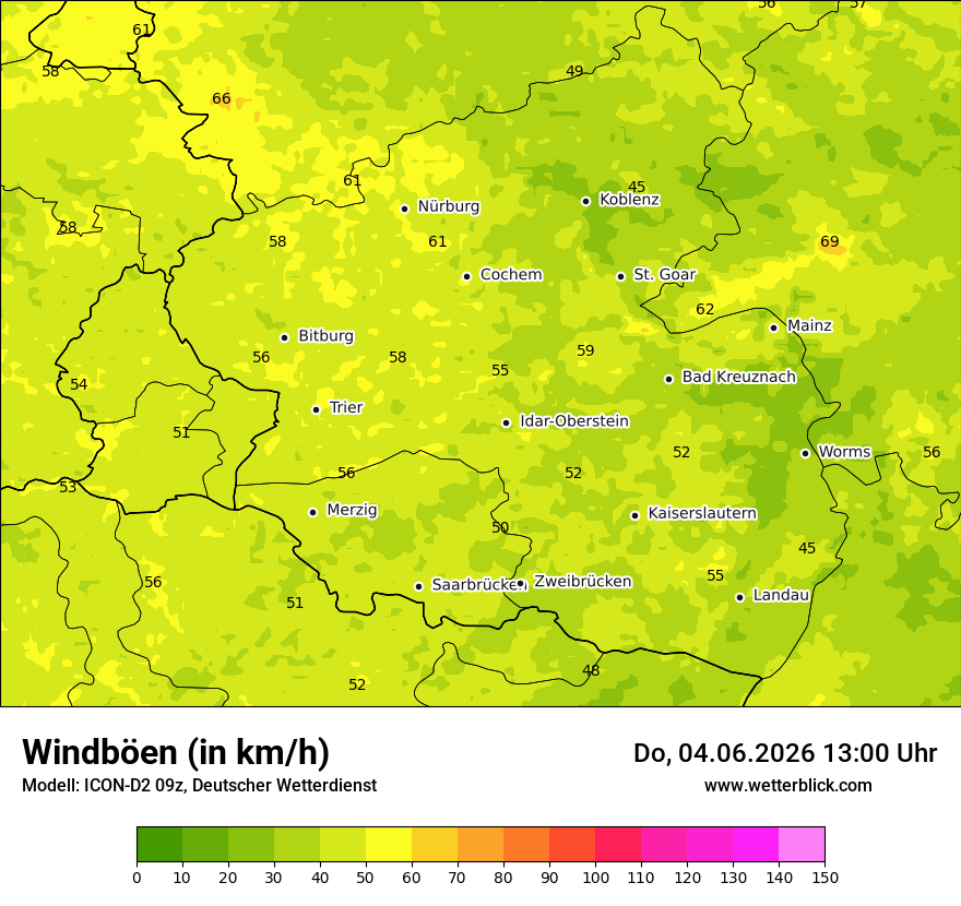 Maximale Windböen