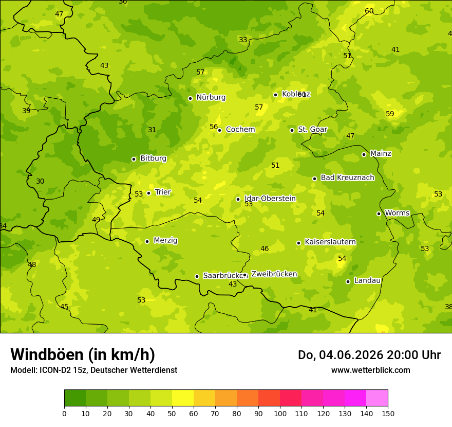 Maximale Windböen