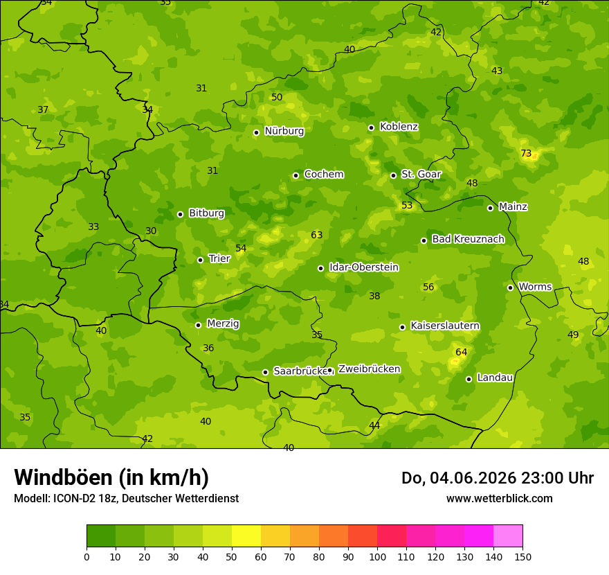Maximale Windböen