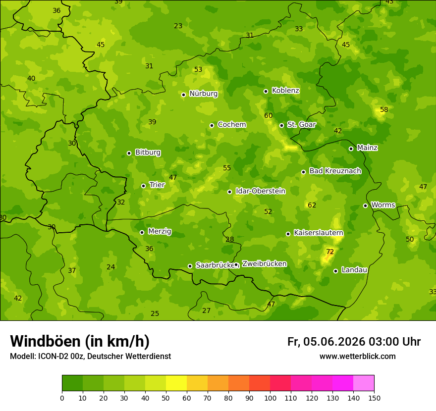 Maximale Windböen